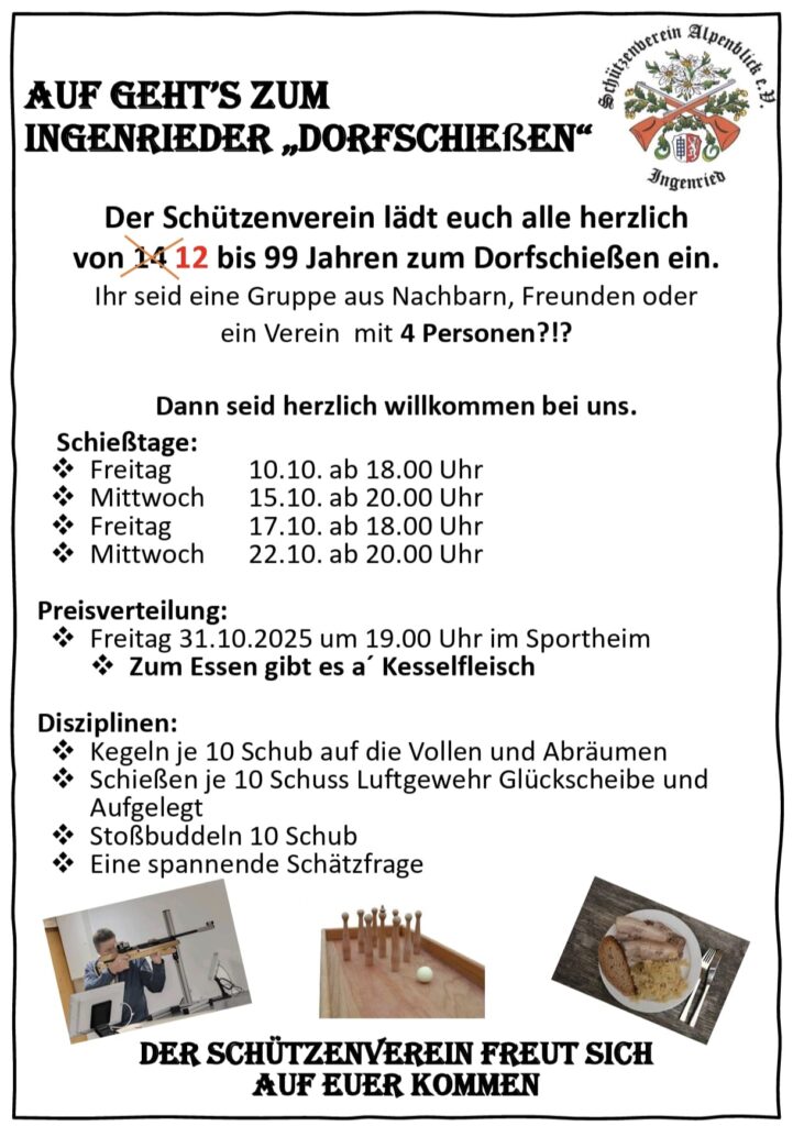 Flyer Dorfschießen