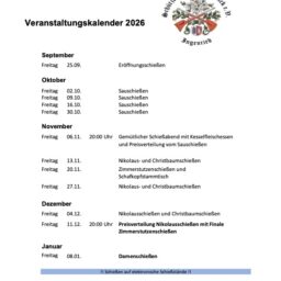 Start der Saison 2026/27